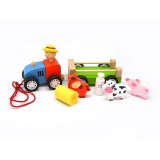 Pull Along Farm Tractor With Animals